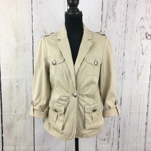 Live A Little Khaki Military Jacket